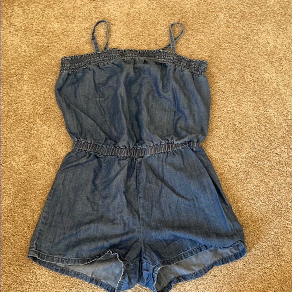 Old Navy chambray shorts romper